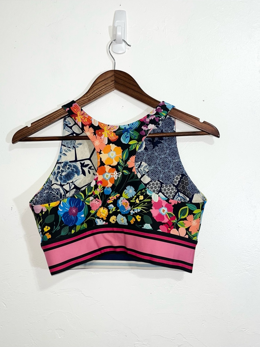 Johnny Was Bee Active High Neck Reversible Sports Bra - Picture 5 of 6
